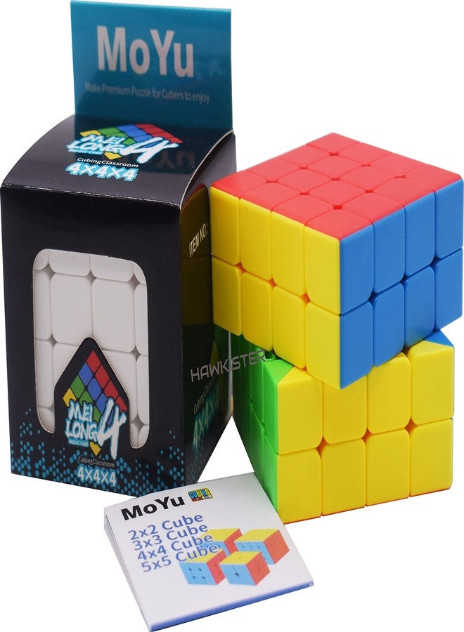 HAWKISTER مكعب هوكيستر مويو إم إف جيه إس ميلونغ 4×4×4 مكعب سحري عالي السرعة بدون ملصقات (مكعب موفانغ جياوشي 4×4 للفصول الدراسية)، مقاس 59 مم، للأطفال - Image 1